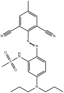 N-[2-[(2,6-dicyano-p-tolyl)azo]-5-(dipropylamino)phenyl]methanesulphonamide Structure