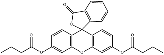 二ブタン酸3-オキソスピロ[イソベンゾフラン-1(3H),9'-[9H]キサンテン]-3',6'-ジイル 化学構造式