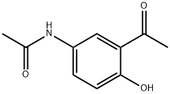 N-(3-アセチル-4-ヒドロキシフェニル)アセトアミド 化学構造式
