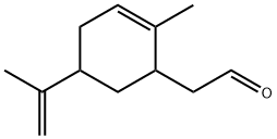 2-methyl-5-(1-methylvinyl)-2-cyclohexene-1-acetaldehyde Struktur