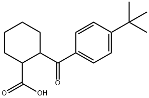 2-[4-(1,1-ジメチルエチル)ベンゾイル]シクロヘキサンカルボン酸 化学構造式