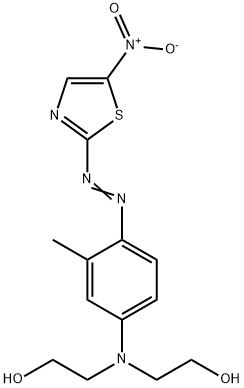 2,2'-[3-methyl-4-(5-nitrothiazol-2-ylazo)phenylimino]bisethanol Struktur