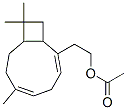 2-(6,10,10-trimethylbicyclo[7.2.0]undeca-2,5-dien-2-yl)ethyl acetate Struktur