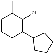 2-Cyclopentyl-6-methylcyclohexanol Struktur