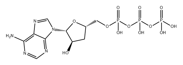 3'-deoxyadenosine 5'-triphosphate Struktur