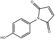 1-(4-ヒドロキシフェニル)-1H-ピロール-2,5-ジオン 化学構造式