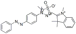 1,3,3-trimethyl-2-[[methyl[4-(phenylazo)phenyl]hydrazono]methyl]-3H-indolium methyl sulphate 结构式