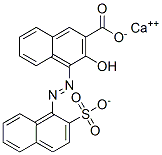 3-Hydroxy-4-[(2-sulfo-1-naphthalenyl)azo]-2-naphthalenecarboxylic acid calcium salt Struktur