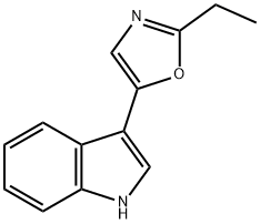 2-ethyl-5-(3-indolyl)oxazole Struktur