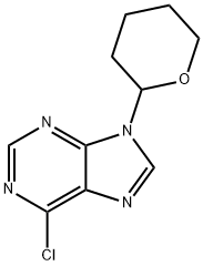 6-クロロ-9-Thp-9H-プリン 化学構造式
