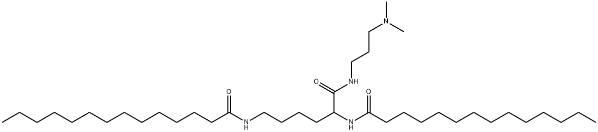 N,N'-[1-[[[3-(dimethylamino)propyl]amino]carbonyl]pentane-1,5-diyl]bismyristamide 结构式