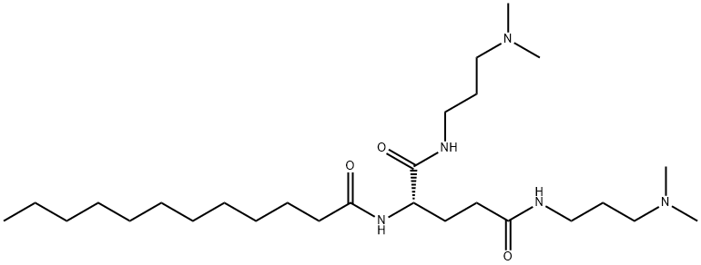 (S)-N,N'-bis[3-(dimethylamino)propyl]-2-[(1-oxododecyl)amino]glutaramide Structure