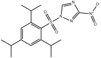 3-ニトロ-1-(2,4,6-トリイソプロピルフェニルスルホニル)-1H-1,2,4-トリアゾール 化学構造式