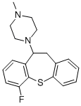 1-(10,11-Dihydro-6-fluorodibenzo(b,f)thiepin-10-yl)-4-methylpiperazine Struktur