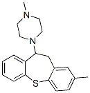 2-メチル-10-(4-メチルピペラジノ)-10,11-ジヒドロジベンゾ[b,f]チエピン 化学構造式
