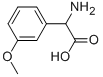2-アミノ-2-(3-メトキシフェニル)酢酸 化学構造式