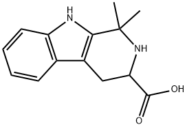 1,1-二甲基-2,3,4,9-四氢-1H-吡啶并[3,4-B]吲哚-3-羧酸, 73198-03-5, 结构式