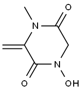 2,5-Piperazinedione,  1-hydroxy-4-methyl-3-methylene- Structure