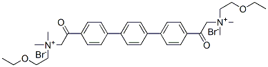 2-ethoxyethyl-[2-[4-[4-[4-[2-(2-ethoxyethyl-dimethyl-ammonio)acetyl]ph enyl]phenyl]phenyl]-2-oxo-ethyl]-dimethyl-azanium dibromide Structure