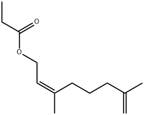 (Z)-3,7-Dimethyl-2,7-octadien-1-ol propanoate Struktur