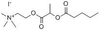 2-(2-((1-Oxopentyl)oxy)-1-oxopropoxy)-N,N,N-trimethylethanaminium iodi de Struktur