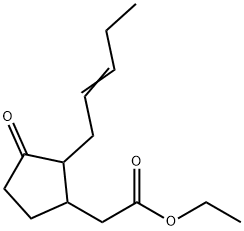 Cyclopentaneacetic acid, 3-oxo-2-(2-pentenyl)-, ethyl ester Structure