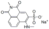 sodium 2,3-dihydro-2-methyl-6-(methylamino)-1,3-dioxo-1H-benz[de]isoquinoline-5-sulphonate 结构式