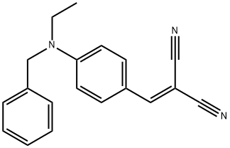 [[4-[エチル(フェニルメチル)アミノ]フェニル]メチレン]プロパンジニトリル 化学構造式
