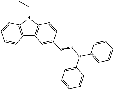 9-乙基咔唑-3-甲醛-二苯腙, 73276-70-7, 结构式