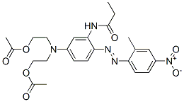 N-[5-[Bis[2-(acetyloxy)ethyl]amino]-2-[(2-methyl-4-nitrophenyl)azo]phenyl]propanamide Structure