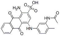 4-[[3-(acetylamino)-4-methylphenyl]amino]-1-amino-9,10-dihydro-9,10-dioxoanthracene-2-sulphonic acid Structure