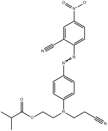 2-[(2-cyanoethyl)[4-[(2-cyano-4-nitrophenyl)azo]phenyl]amino]ethyl isobutyrate Structure