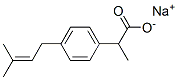 Benzeneacetic acid, -alpha--methyl-4-(3-methyl-2-butenyl)-, sodium salt (9CI) 结构式