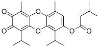 3-Methylbutanoic acid [7,8-dihydro-1,9-diisopropyl-4,6-dimethyl-7,8-dioxodibenzo[b,e][1,4]dioxin-2-yl] ester 结构式