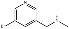 1-(5-ブロモピリジン-3-イル)-N-メチルメタンアミン 化学構造式