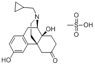 Morphinan-6-one, 17-(cyclopropylmethyl)-3,14-dihydroxy-, methanesulfon ate, L- 结构式