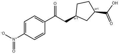 CIS-3-[2-OXO-2-(4-NITROPHENYL)ETHYL]CYCLOPENTANE-1-CARBOXYLIC ACID Structure