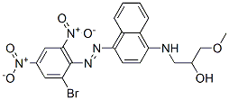 1-[[4-[(2-bromo-4,6-dinitrophenyl)azo]-1-naphthyl]amino]-3-methoxypropan-2-ol Structure