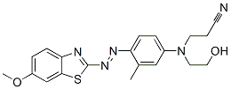 3-[(2-hydroxyethyl)[4-[(6-methoxybenzothiazol-2-yl)azo]-3-methylphenyl]amino]propiononitrile Structure