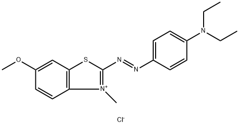 2-[[4-(diethylamino)phenyl]azo]-6-methoxy-3-methylbenzothiazolium chloride Structure