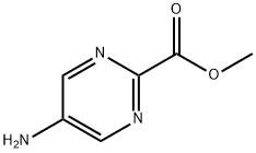 5-アミノピリミジン-2-カルボン酸メチル 化学構造式