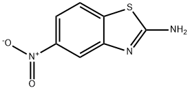 2-アミノ-5-ニトロベンゾチアゾール 化学構造式