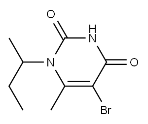5-Bromo-1-sec-butyl-6-methyluracil Structure