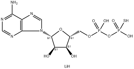 腺苷5`-[Β-硫代]二磷酸三锂盐 结构式