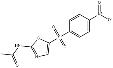 N-[5-(4-nitrophenyl)sulfonyl-1,3-thiazol-2-yl]acetamide 结构式
