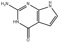 2-氨基-4-羟基吡咯并[2,3-d]嘧啶, 7355-55-7, 结构式