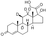 コルチゾール-9,11,12,12-D4 化学構造式