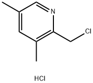 2-(クロロメチル)-3,5-ジメチルピリジン塩酸塩 化学構造式