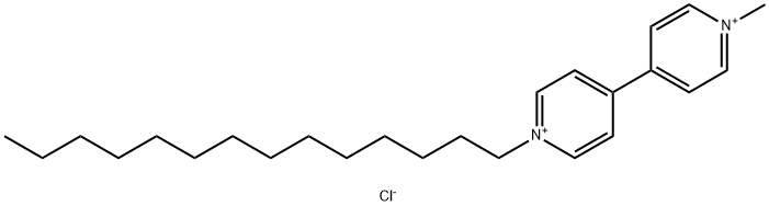 1-甲基-1`-十四烷基-4,4`-二吡啶二氯化物, 73605-96-6, 结构式