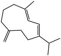 (1E,3E)-1-Methyl-7-methylene-4-isopropyl-1,3-cyclodecadiene Struktur